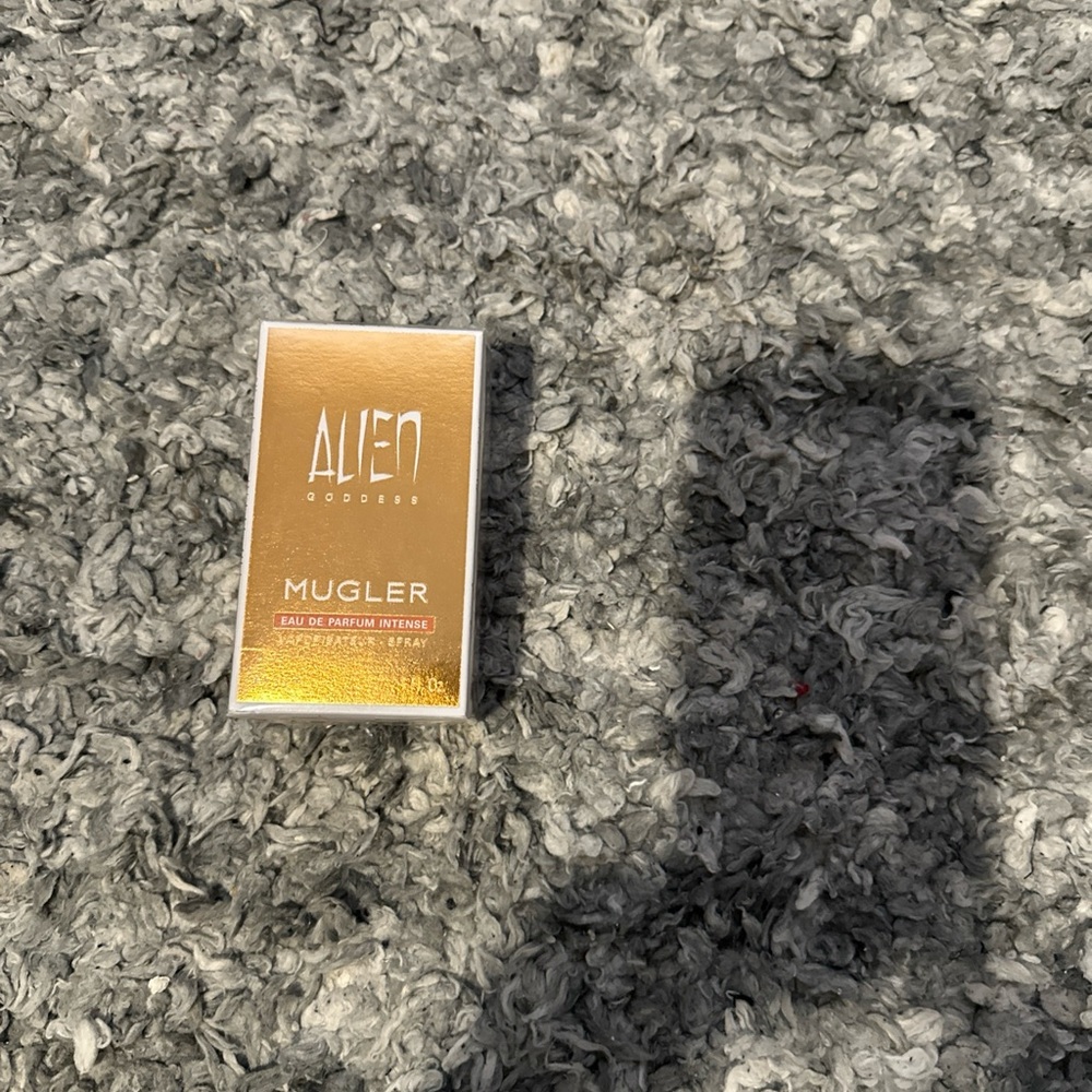 Mugler Perfume Box with Purple Accents